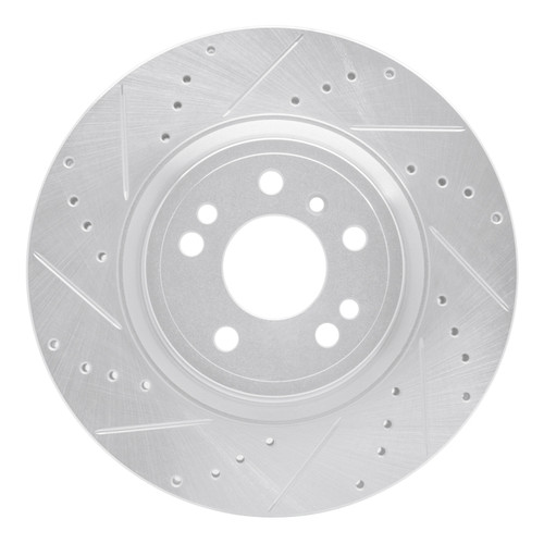 R1 12-18 Mercedes-Benz ML350 Front Left Drilled & Slotted Silver Brake Rotor