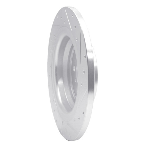 R1 12-18 Mercedes-Benz GLE300D Rear Left Drilled & Slotted Silver Brake Rotor