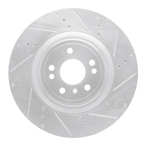 R1 12-19 Mercedes-Benz GLE400 Front Right Drilled & Slotted Silver Brake Rotor