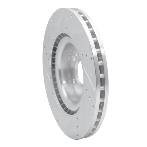 R1 12-19 Mercedes-Benz GLE400 Front Right Drilled & Slotted Silver Brake Rotor