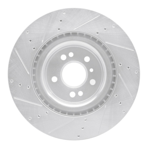 R1 12-19 Mercedes-Benz GLE400 Front Right Drilled & Slotted Silver Brake Rotor