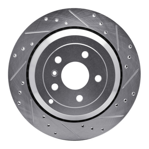 R1 06-12 Mercedes-Benz ML320 Rear Right Drilled & Slotted Silver Brake Rotor