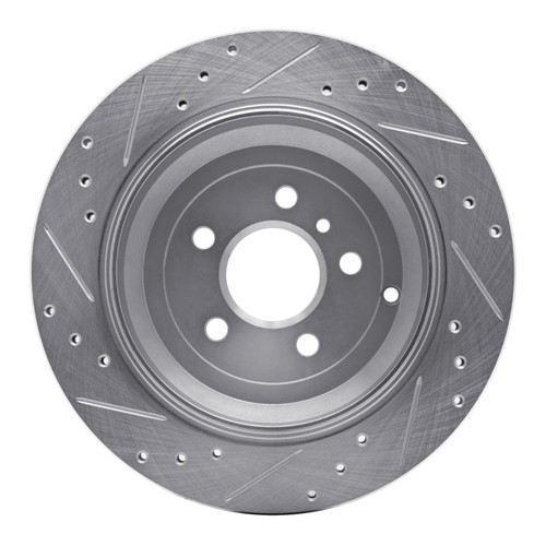 R1 06-12 Mercedes-Benz ML320 Rear Right Drilled & Slotted Silver Brake Rotor