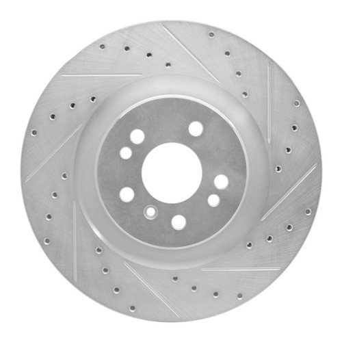 R1 06-12 Mercedes-Benz ML320 Front Right Drilled & Slotted Silver Brake Rotor