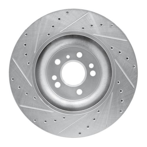 R1 06-12 Mercedes-Benz ML320 Front Right Drilled & Slotted Silver Brake Rotor