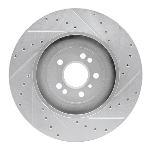 R1 06-12 Mercedes-Benz ML550 Front Left Drilled & Slotted Silver Brake Rotor