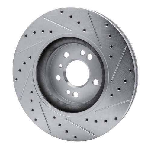 R1 06-12 Mercedes-Benz ML350 Front Left Drilled & Slotted Silver Brake Rotor