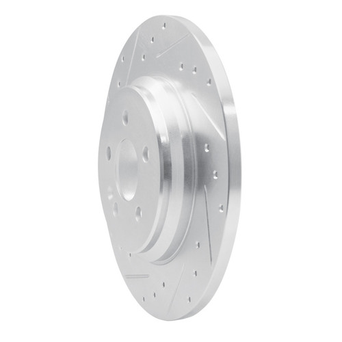 R1 00-05 Mercedes-Benz ML430 Rear Left Drilled & Slotted Silver Brake Rotor