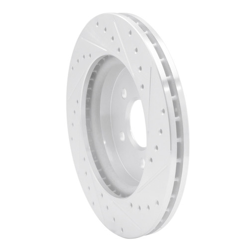 R1 98-05 Mercedes-Benz ML320 Front Left Drilled & Slotted Silver Brake Rotor