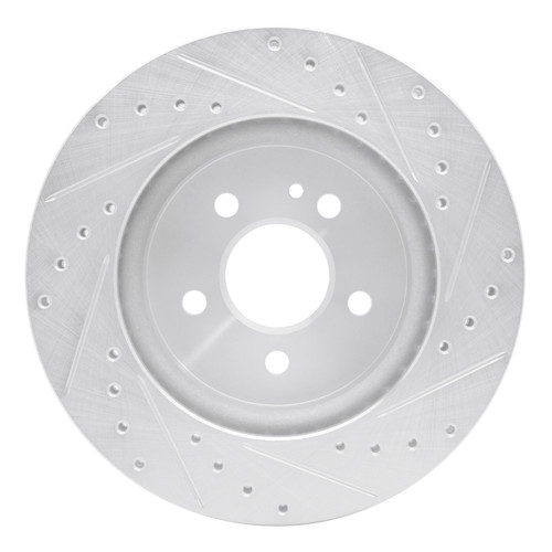 R1 98-05 Mercedes-Benz ML320 Front Left Drilled & Slotted Silver Brake Rotor
