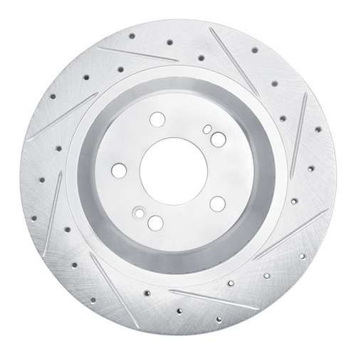 R1 14-21 Mercedes-Benz S400 (Canada & Mexico) Rear Right Drilled & Slotted Silver Brake Rotor