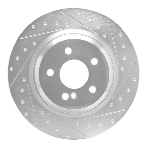 R1 13-20 Mercedes-Benz SL400 Rear Right Drilled & Slotted Silver Brake Rotor