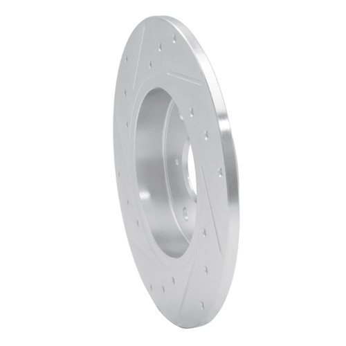 R1 05-16 Smart Fortwo Front Right Drilled & Slotted Silver Brake Rotor