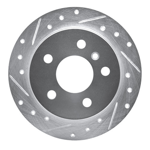 R1 06-11 Mercedes-Benz B200 Rear Left Drilled & Slotted Silver Brake Rotor