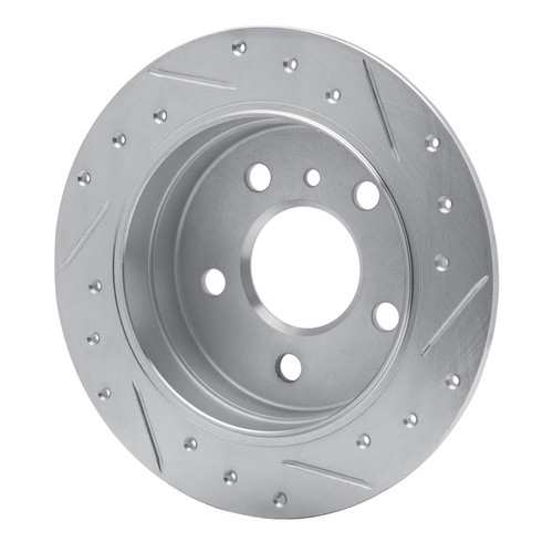 R1 06-11 Mercedes-Benz B200 Rear Left Drilled & Slotted Silver Brake Rotor