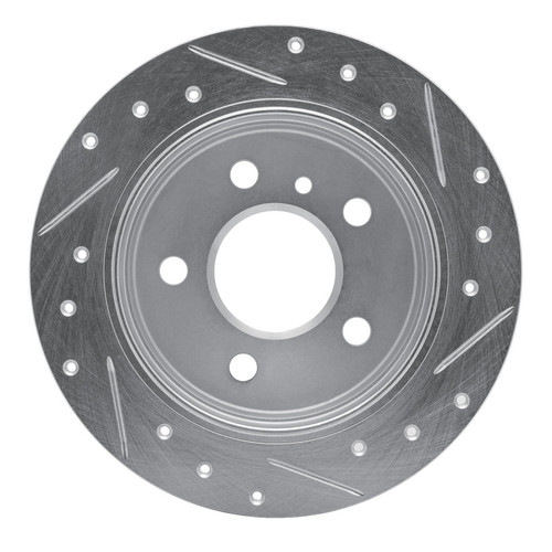 R1 06-11 Mercedes-Benz B200 Rear Left Drilled & Slotted Silver Brake Rotor