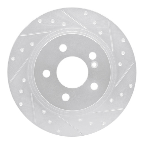 R1 08-15 Mercedes-Benz C250 Rear Right Drilled & Slotted Silver Brake Rotor
