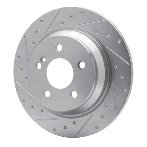 R1 07-13 Mercedes-Benz S400 (USA) Rear Left Drilled & Slotted Silver Brake Rotor