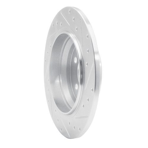 R1 03-06 Mercedes-Benz S430 Rear Left Drilled & Slotted Silver Brake Rotor