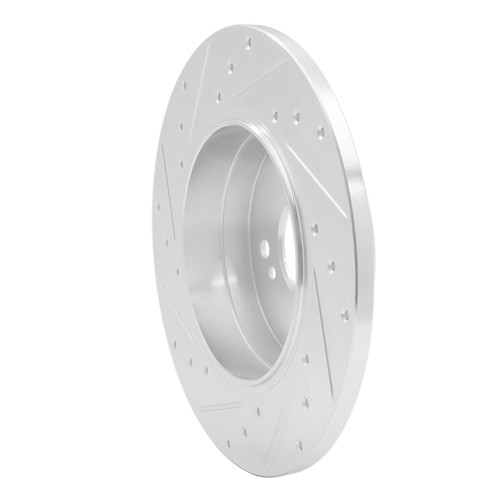 R1 98-03 Mercedes-Benz E320 Rear Right Drilled & Slotted Silver Brake Rotor