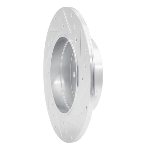 R1 96-98 Mercedes-Benz SL320 Rear Left Drilled & Slotted Silver Brake Rotor