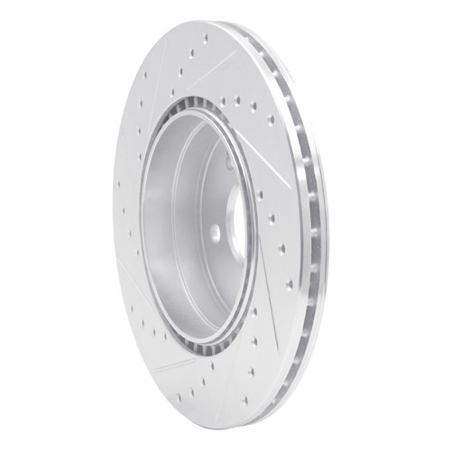 R1 93-02 Mercedes-Benz SL500 Rear Right Drilled & Slotted Silver Brake Rotor