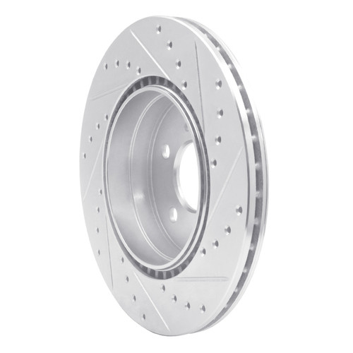 R1 93-02 Mercedes-Benz SL500 Rear Left Drilled & Slotted Silver Brake Rotor