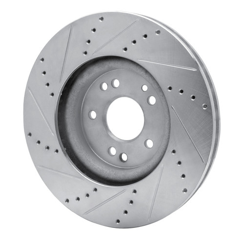 R1 94-02 Mercedes-Benz E500 Right Front Drilled & Slotted Silver Brake Rotor