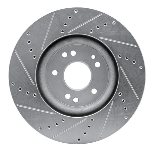R1 94-02 Mercedes-Benz E500 Right Front Drilled & Slotted Silver Brake Rotor