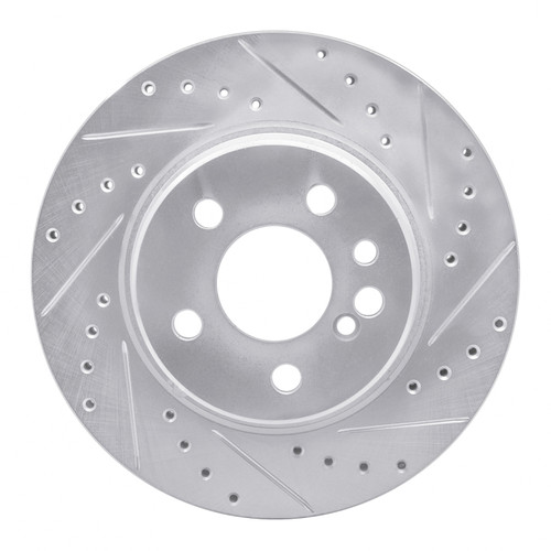 R1 92-99 Mercedes-Benz 500SEL Rear Right Drilled & Slotted Silver Brake Rotor