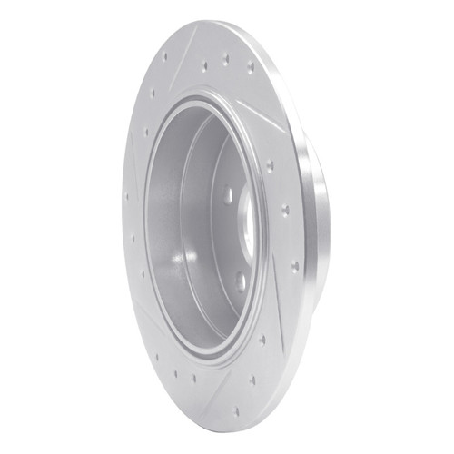 R1 90-95 Mercedes-Benz SL500 Rear Right Drilled & Slotted Silver Brake Rotor