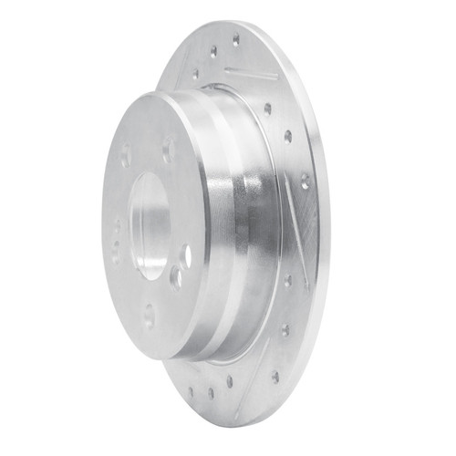 R1 83-95 Mercedes-Benz E300 Rear Left Drilled & Slotted Silver Brake Rotor