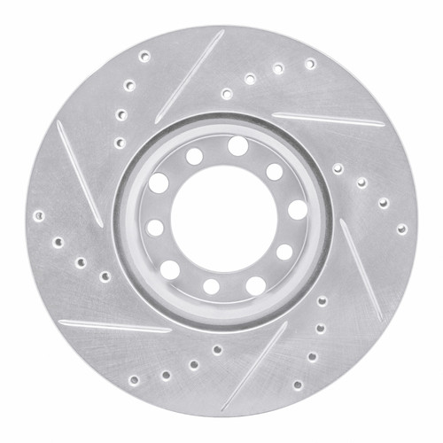 R1 72-74 Mercedes-Benz 350SL Front Right Drilled & Slotted Silver Brake Rotor