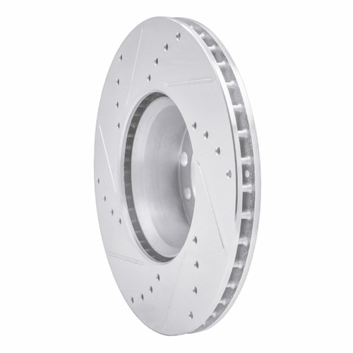 R1 79-85 Mercedes-Benz 300SD Front Right Drilled & Slotted Silver Brake Rotor