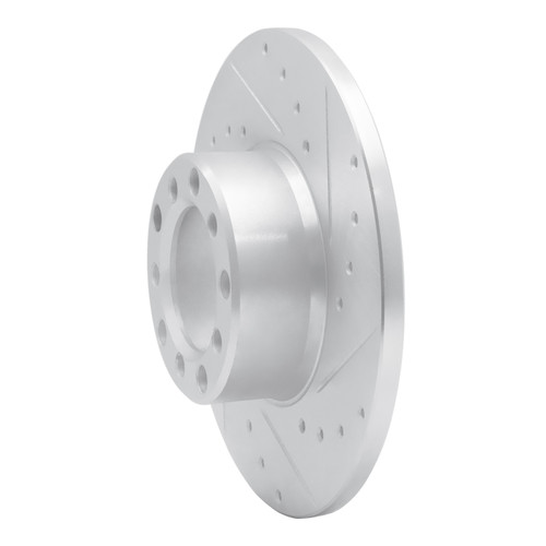 R1 68-76 Mercedes-Benz 220 Front Right Drilled & Slotted Silver Brake Rotor