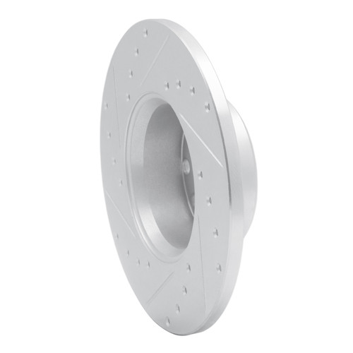 R1 68-76 Mercedes-Benz 220 Front Right Drilled & Slotted Silver Brake Rotor