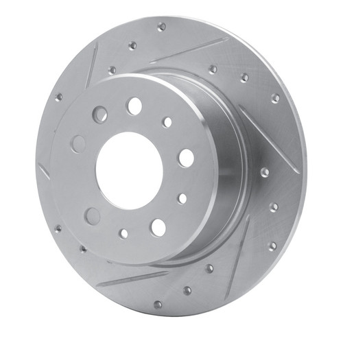 R1 61-91 Mercedes-Benz 230 Rear Left Drilled & Slotted Silver Brake Rotor