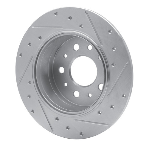 R1 61-91 Mercedes-Benz 230 Rear Left Drilled & Slotted Silver Brake Rotor