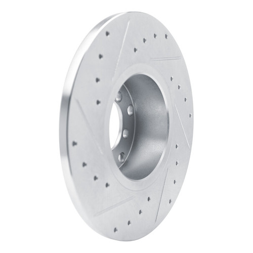 R1 65-73 Mercedes-Benz 220 Front Right Drilled & Slotted Silver Brake Rotor