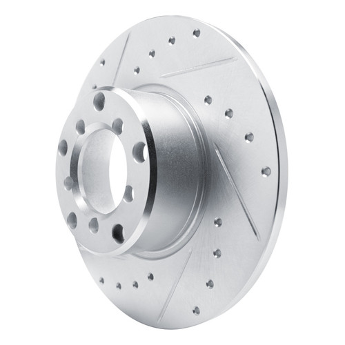 R1 65-73 Mercedes-Benz 250SEC Front Left Drilled & Slotted Silver Brake Rotor