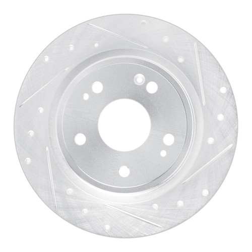 R1 22-25 Acura Integra Rear Right Drilled & Slotted Silver Brake Rotor