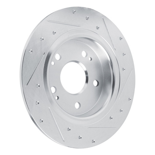 R1 22-25 Acura Integra Rear Right Drilled & Slotted Silver Brake Rotor