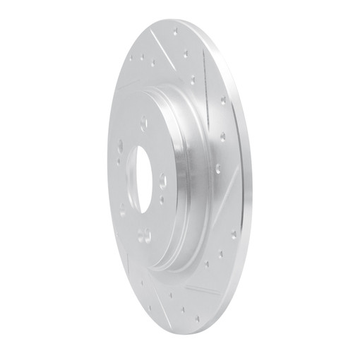 R1 18-25 Honda Odyssey Rear Right Drilled & Slotted Silver Brake Rotor