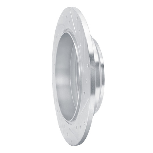 R1 16-25 Honda Pilot Rear Left Drilled & Slotted Silver Brake Rotor