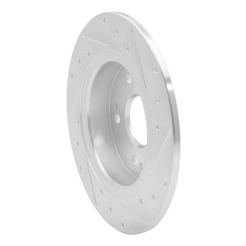 R1 16-16 Honda CR-Z Rear Left Drilled & Slotted Silver Brake Rotor