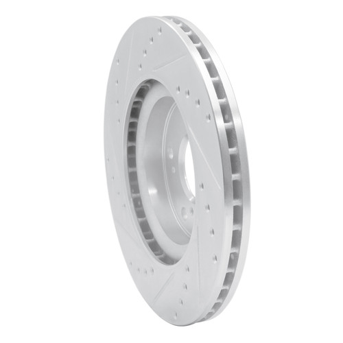 R1 12-16 Honda CR-V Front Right Drilled & Slotted Silver Brake Rotor