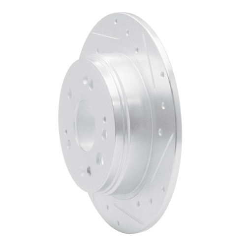 R1 02-04 Honda CR-V Rear Right Drilled & Slotted Silver Brake Rotor