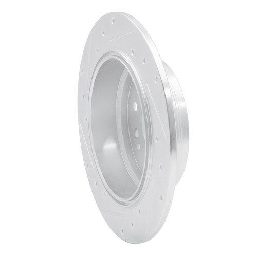 R1 02-04 Honda CR-V Rear Right Drilled & Slotted Silver Brake Rotor