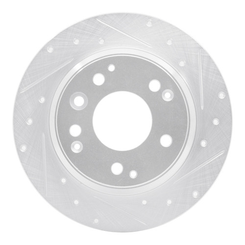 R1 91-99 Acura Legend Rear Right Drilled & Slotted Silver Brake Rotor