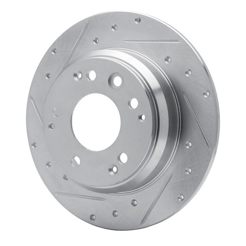 R1 91-99 Acura Legend Rear Left Drilled & Slotted Silver Brake Rotor